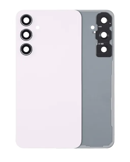 Zadní sklo se sklíčkem kamery pro Samsung Galaxy A55 5G (A556 / 2024) (bez loga) (Aftermarket Plus) (Lilac)