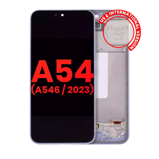 OLED displej s rámečkem pro Samsung Galaxy A54 5G (A546 / 2023) (US & International Version) (Aftermarket Plus) (Violet)