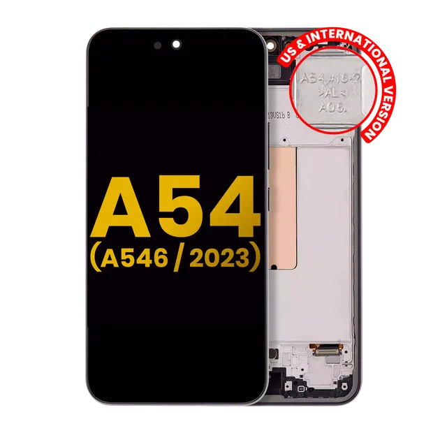 OLED displej s rámečkem pro Samsung Galaxy A54 5G (A546 / 2023) (US & International Version) (repasovaný) (grafitová)