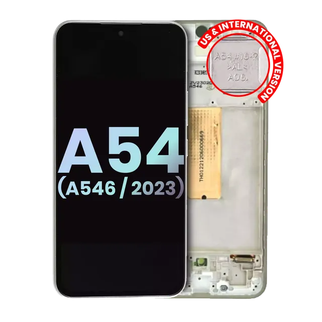 OLED displej s rámečkem pro Samsung Galaxy A54 5G (A546 / 2023) (US & International Version) (Service Pack) (bílá)
