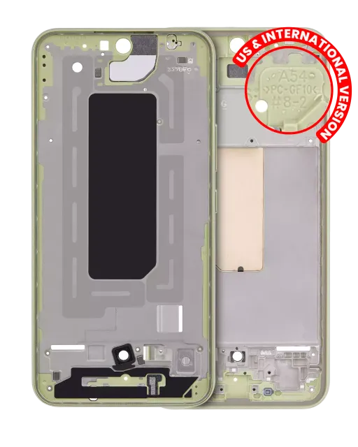 Střední rám (housing) pro Samsung Galaxy A54 5G (A546 / 2023) (US & International Version) (Lime)
