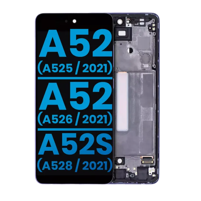 LCD displej s rámečkem (Without Finger Print Sensor) pro Samsung Galaxy A52 4G (A525 / 2021) / A52 5G (A526 / 2021) / A52S (A528 / 2021) (Aftermarket : Incell) (Awesome Violet)