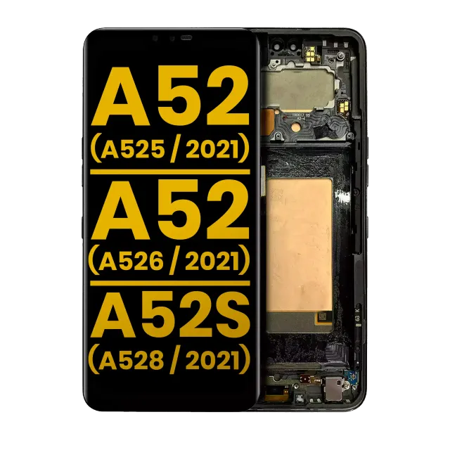 OLED displej s rámečkem pro Samsung Galaxy A52 4G (A525 / 2021) / A52 5G (A526 / 2021) / A52S 5G (A528 / 2021) (repasovaný) (Awesome Blue)