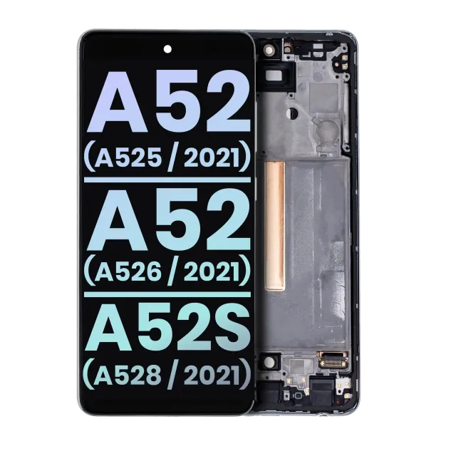 OLED displej s rámečkem pro Samsung Galaxy A52 4G (A525 / 2021) / A52 5G (A526 / 2021) / A52S 5G (A528 / 2021) (Service Pack) (bílá)