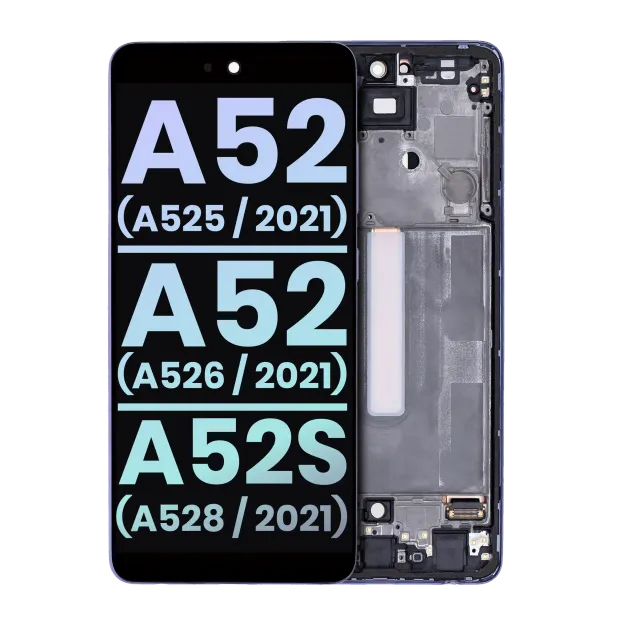 OLED displej s rámečkem pro Samsung Galaxy A52 4G (A525 / 2021) / A52 5G (A526 / 2021) / A52S 5G (A528 / 2021) (Service Pack) (Awesome Violet)