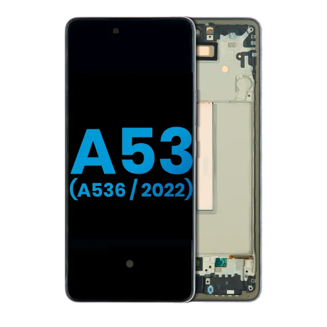 LCD displej s rámečkem pro Samsung Galaxy A53 5G (A536 / 2022) (Without Finger Print Sensor) (Aftermarket: Incell) (černá)