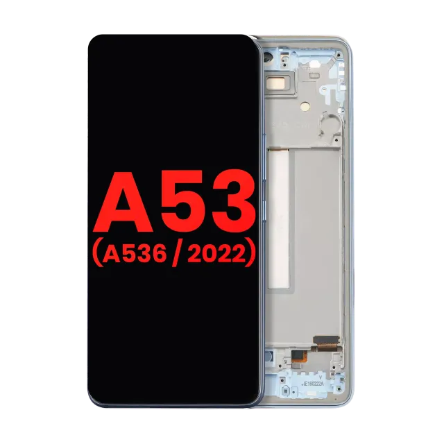 OLED displej s rámečkem pro Samsung Galaxy A53 5G (6.36") (A536 / 2022) (Aftermarket Plus) (modrá)