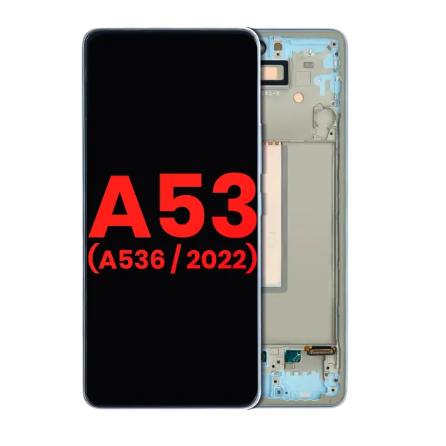 OLED displej s rámečkem pro Samsung Galaxy A53 5G (6.46") (A536 / 2022) (Aftermarket Plus) (modrá)
