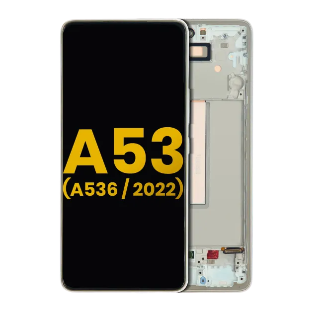OLED displej s rámečkem pro Samsung Galaxy A53 5G (A536 / 2022) (repasovaný) (bílá)