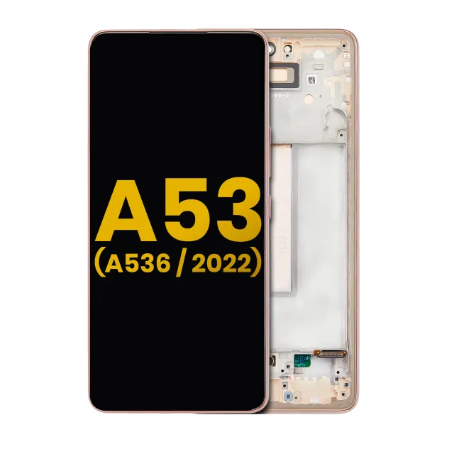 OLED displej s rámečkem pro Samsung Galaxy A53 5G (A536 / 2022) (repasovaný) (Peach)