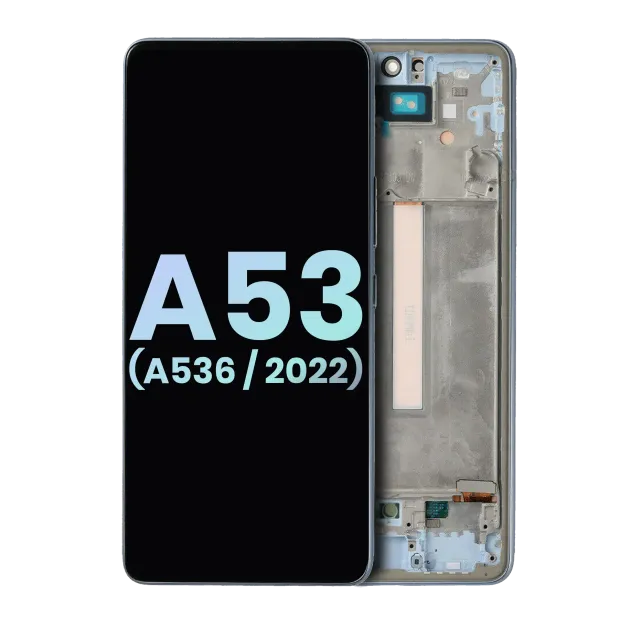 OLED displej s rámečkem pro Samsung Galaxy A53 5G (A536 / 2022) (Service Pack) (modrá)