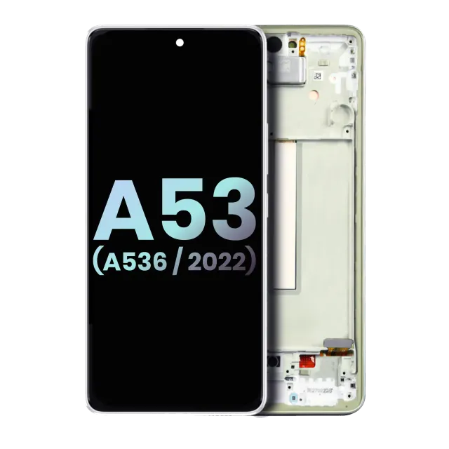 OLED displej s rámečkem pro Samsung Galaxy A53 5G (A536 / 2022) (Service Pack) (bílá)