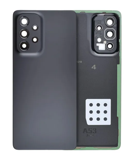Zadní sklo se sklíčkem kamery pro Samsung Galaxy A53 5G (A536 / 2022) (Service Pack) (černá)