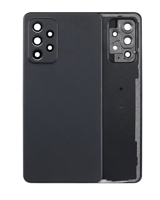 Zadní sklo se sklíčkem kamery pro Samsung Galaxy A52 4G (A525 / 2021) (Aftermarket Plus) (černá)
