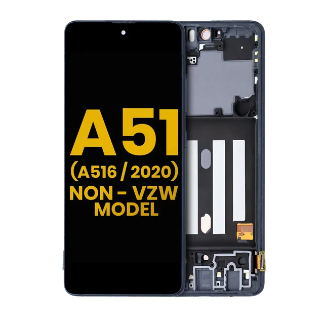 OLED displej s rámečkem pro Samsung Galaxy A51 5G (A516 / 2020) (Non-Verizon 5G UW Frame) (repasovaný) (Prism Cube Black)