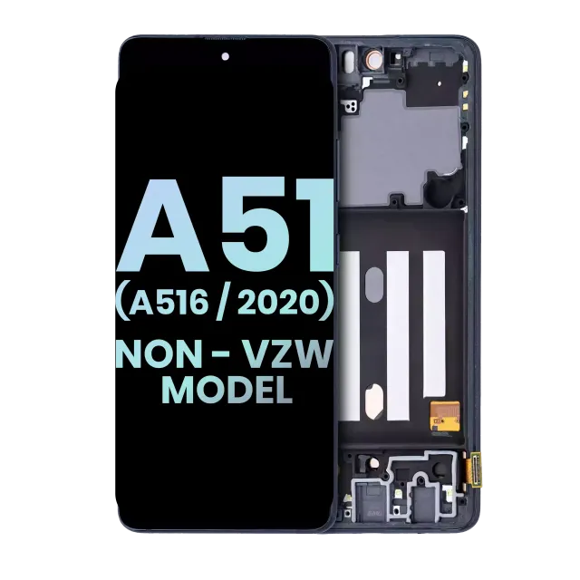 OLED displej s rámečkem pro Samsung Galaxy A51 5G (A516 / 2020) (Non-Verizon 5G UW Frame) (Service Pack) (Prism Cube Black)