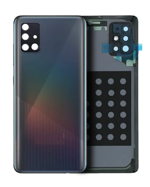 Zadní sklo se sklíčkem kamery pro Samsung Galaxy A51 5G (A516 / 2020) (Service Pack) (Prism Cube Black)