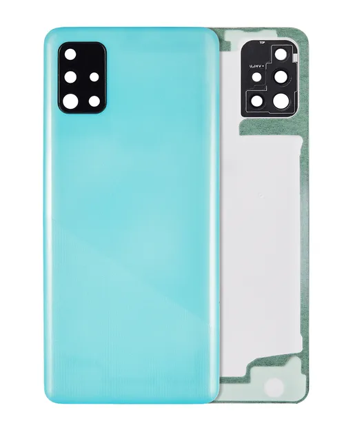 Zadní sklo se sklíčkem kamery pro Samsung Galaxy A51 5G (A516 / 2020) (Service Pack) (modrá)