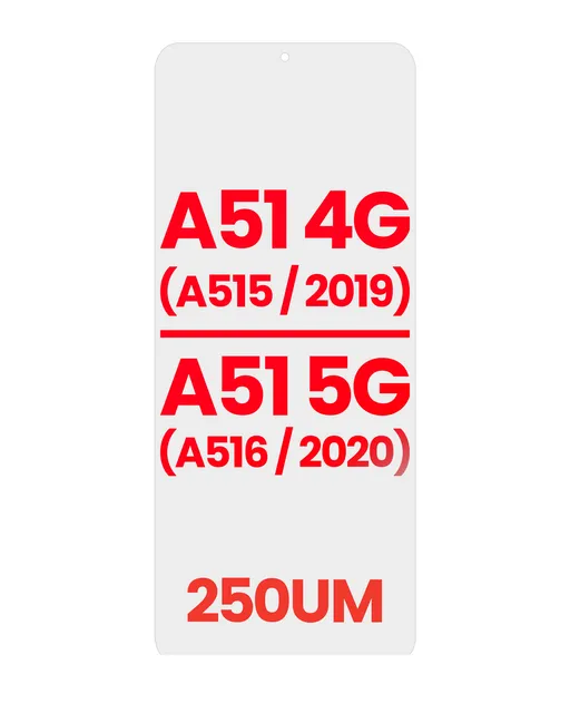 OCA lepicí vrstva pro Samsung Galaxy A51 4G (A515 / 2019) / A51 5G (A516 / 2020) (balení 10 ks) (250um)