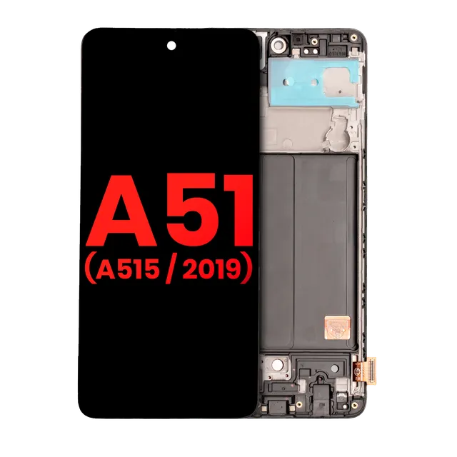 OLED displej s rámečkem pro Samsung Galaxy A51 4G (A515 / 2019) (Aftermarket Plus) (všechny barvy)