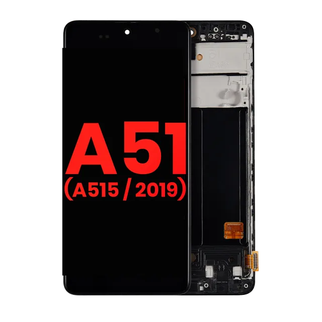 OLED displej s rámečkem pro Samsung Galaxy A51 4G (A515 / 2019) (Aftermarket Plus) (všechny barvy)