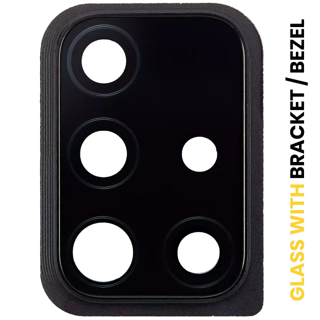 Sklíčko zadní kamery s držák / bezel pro Samsung Galaxy A51 (A515 / 2019)