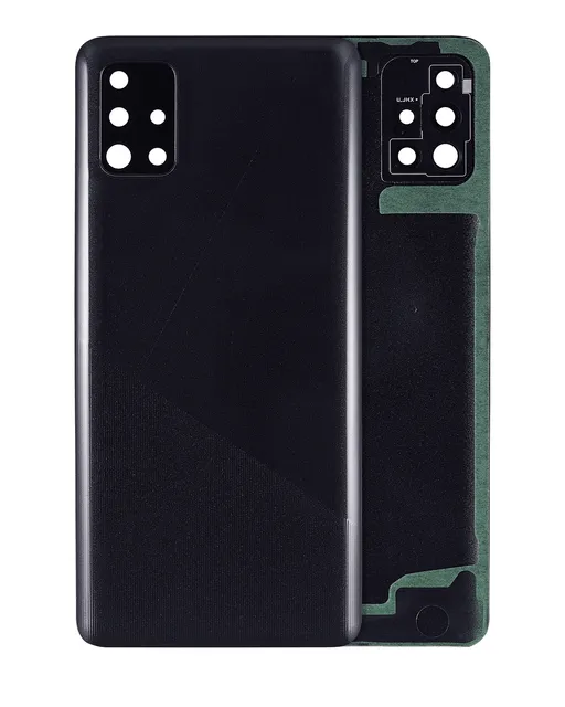 Zadní sklo se sklíčkem kamery pro Samsung Galaxy A51 4G (A515 / 2019) (Aftermarket Plus) (Prism Crush Black)