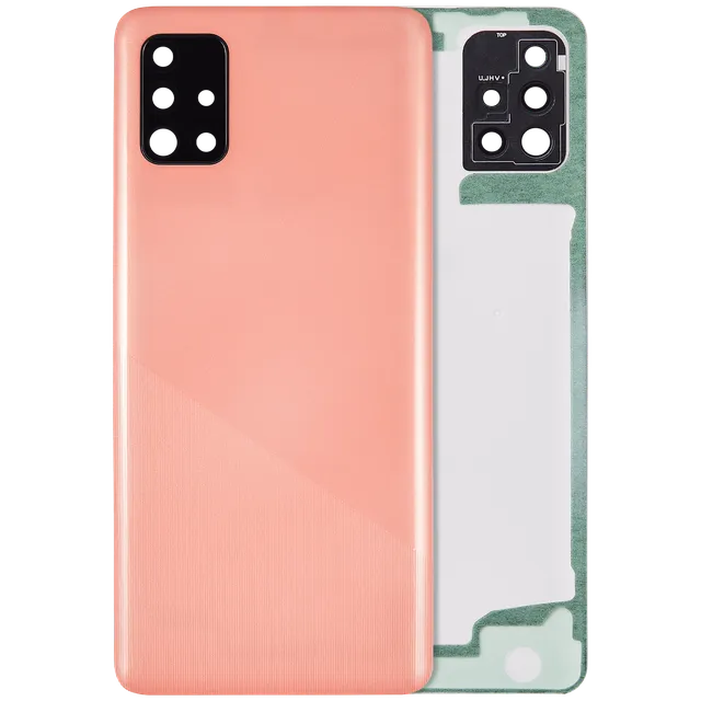 Zadní sklo se sklíčkem kamery pro Samsung Galaxy A51 4G (A515 / 2019) (Aftermarket Plus) (Prism Crush Pink)