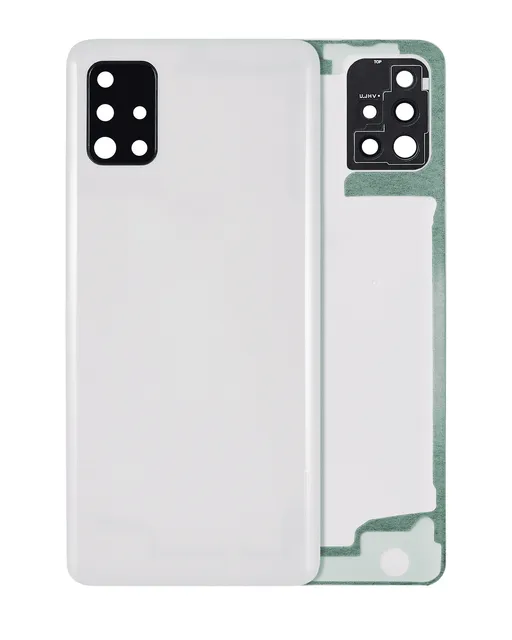 Zadní sklo se sklíčkem kamery pro Samsung Galaxy A51 4G (A515 / 2019) (Aftermarket Plus) (Prism Crush White)