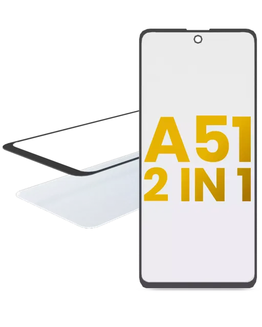2v1 přední sklo s OCA (předinstalováno) pro Samsung Galaxy A51 4G (A515 / 2019)