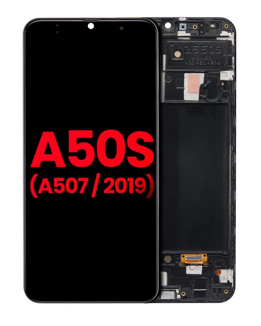 OLED displej s rámečkem pro Samsung Galaxy A50s (A507 / 2019) (Aftermarket Plus) (všechny barvy)