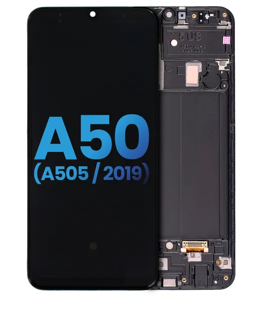 LCD displej s rámečkem (Without Finger Print Sensor) pro Samsung Galaxy A50 (A505 / 2019) (US verze) (Aftermarket: Incell) (všechny barvy)