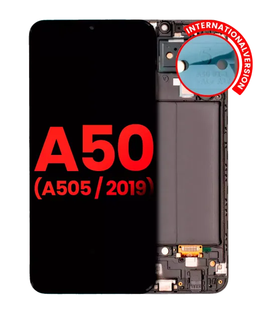 OLED displej s rámečkem pro Samsung Galaxy A50 (A505 / 2019) (mezinárodní verze) (Aftermarket Plus) (všechny barvy)