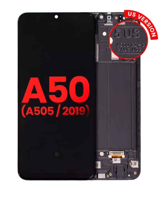 OLED displej s rámečkem pro Samsung Galaxy A50 (A505 / 2019) (US verze) (Aftermarket Plus) (všechny barvy)