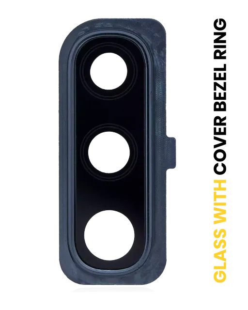 Sklíčko zadní kamery s kryt bezel ring pro Samsung Galaxy A50 (A505 / 2019) (černá)