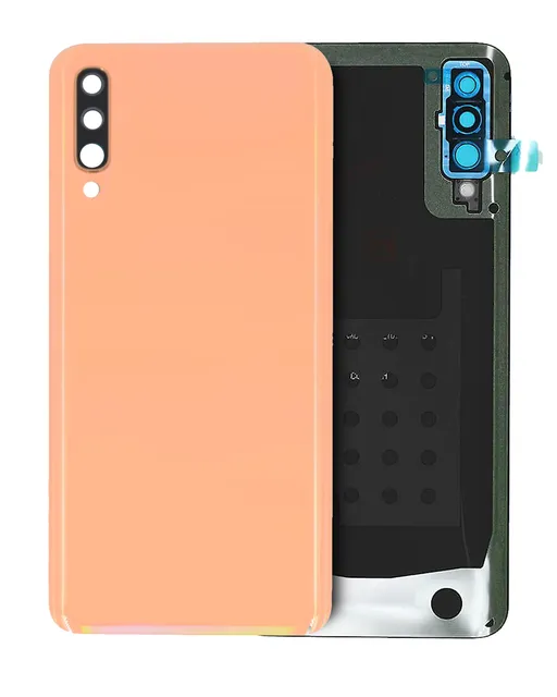 Zadní sklo se sklíčkem kamery pro Samsung Galaxy A50 (A505 /2019) (Service Pack) (oranžová)