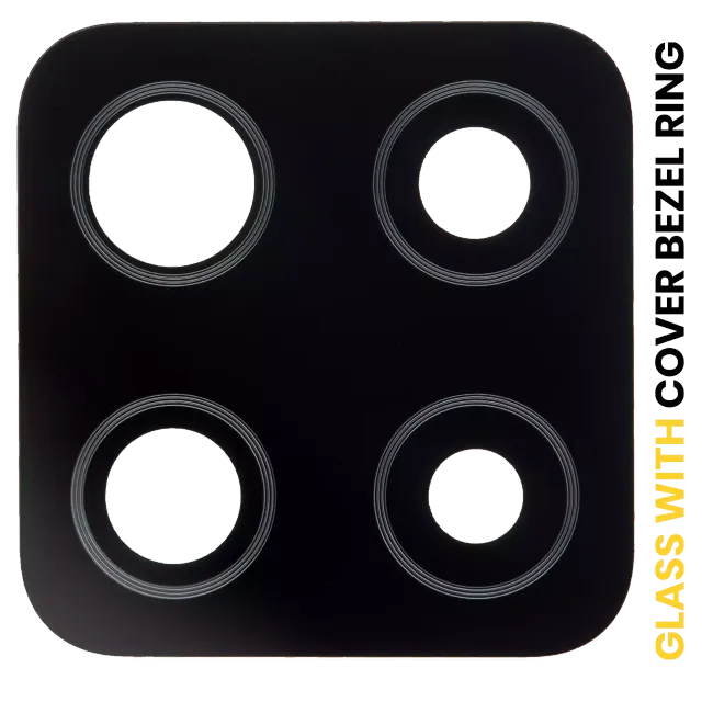 Sklíčko zadní kamery s kryt bezel ring pro Samsung Galaxy A42 5G (A426 / 2020) (Prism Dot Black)