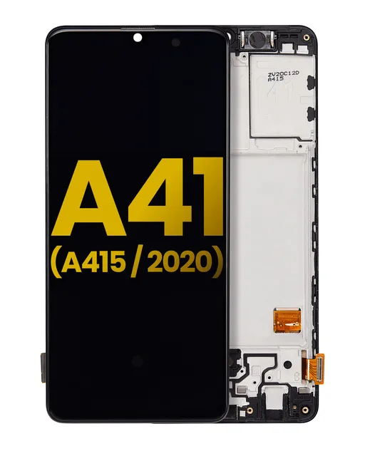 OLED displej s rámečkem pro Samsung Galaxy A41 (A415 / 2020) (repasovaný) (Prism Crush Black)