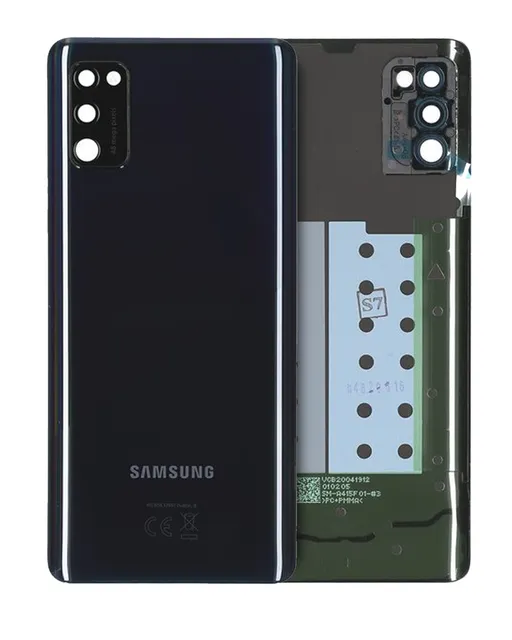 Zadní sklo se sklíčkem kamery pro Samsung Galaxy A41 (A415 / 2020) (Service Pack) (Prism Crush Black)