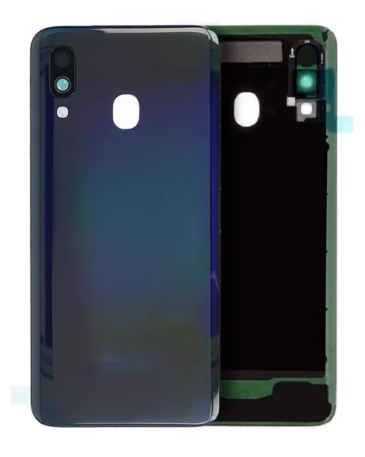 Zadní sklo se sklíčkem kamery pro Samsung Galaxy A40 (A405 /2019) (Service Pack) (černá)
