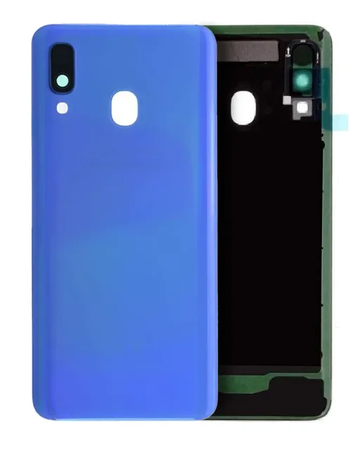 Zadní sklo se sklíčkem kamery pro Samsung Galaxy A40 (A405 / 2019) (Service Pack) (modrá)