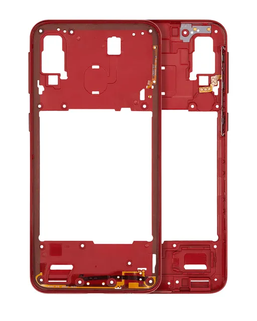 Střední rám (housing) pro Samsung Galaxy A40 (A405 / 2019) (Aftermarket Plus) (korálová)