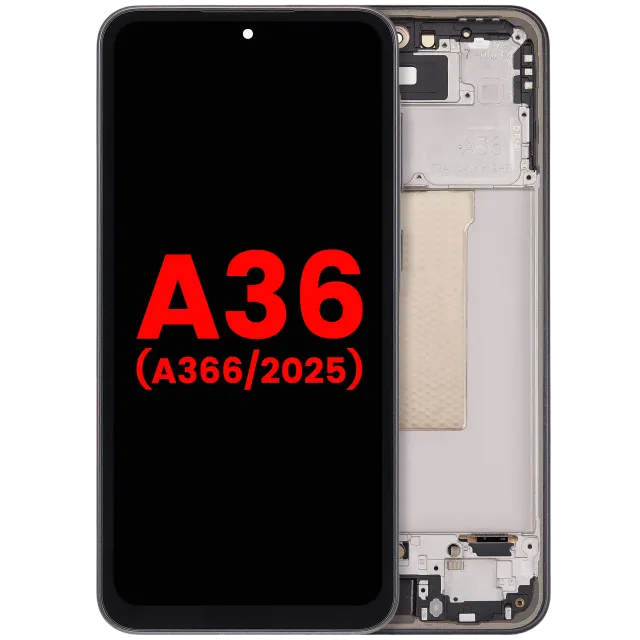OLED displej s rámečkem pro Samsung Galaxy A36 5G (A366 / 2025) (Aftermarket Plus) (černá)