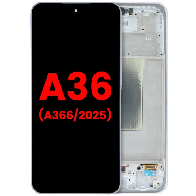 OLED displej s rámečkem pro Samsung Galaxy A36 5G (A366 / 2025) (Aftermarket Plus) (levandulová)