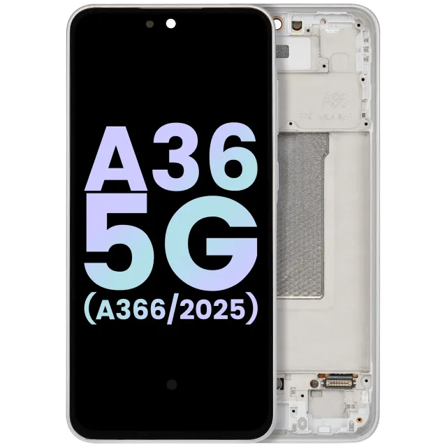 OLED displej s rámečkem pro Samsung Galaxy A36 5G (A366 / 2025) (Service Pack) (bílá)