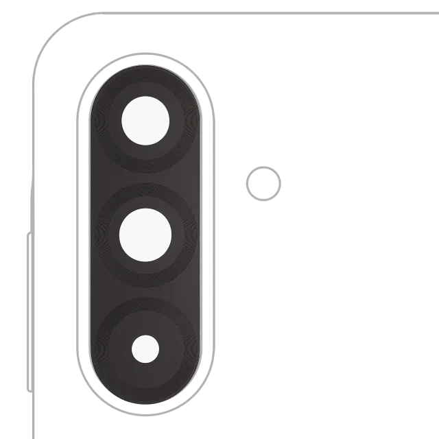 Sklíčko zadní kamery (jen sklo) s lepením pro Samsung Galaxy A36 5G (A366 / 2025)