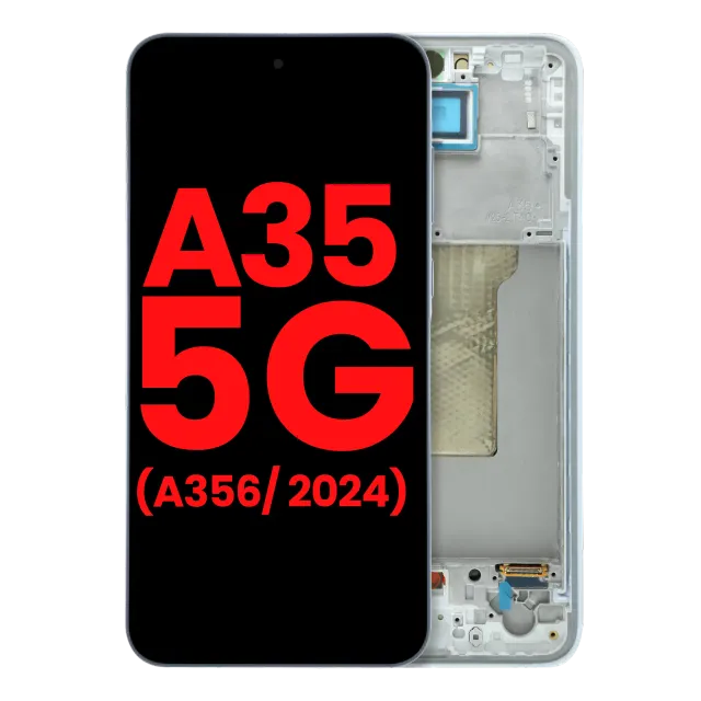 OLED displej s rámečkem pro Samsung Galaxy A35 5G (A356 / 2024) (Aftermarket Plus) (Iceblue)