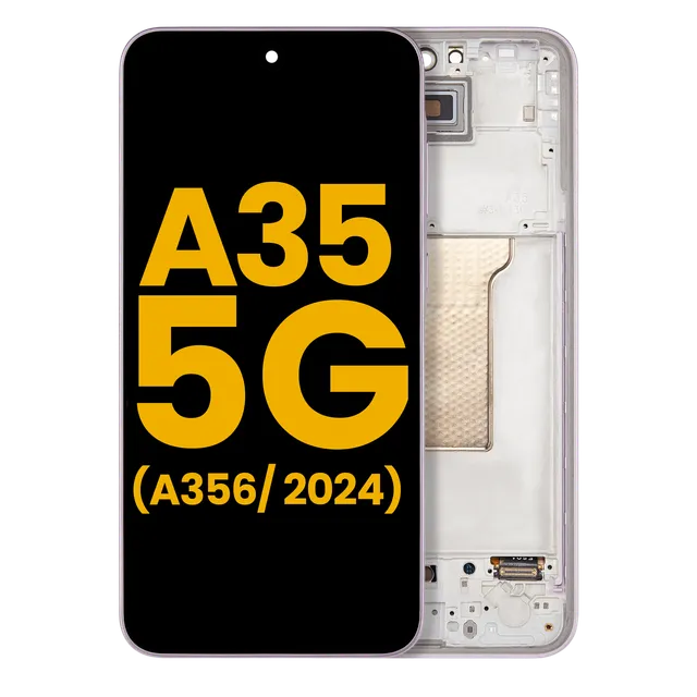 OLED displej s rámečkem pro Samsung Galaxy A35 5G (A356 / 2024) (repasovaný) (Lilac)