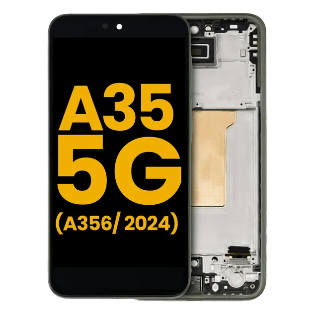 OLED displej s rámečkem pro Samsung Galaxy A35 5G (A356 / 2024) (repasovaný) (Lemon)