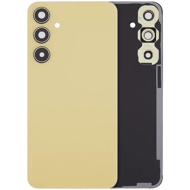 Zadní sklo se sklíčkem kamery pro Samsung Galaxy A35 5G (A356 / 2024 (bez loga) (Aftermarket Plus) (Lemon)